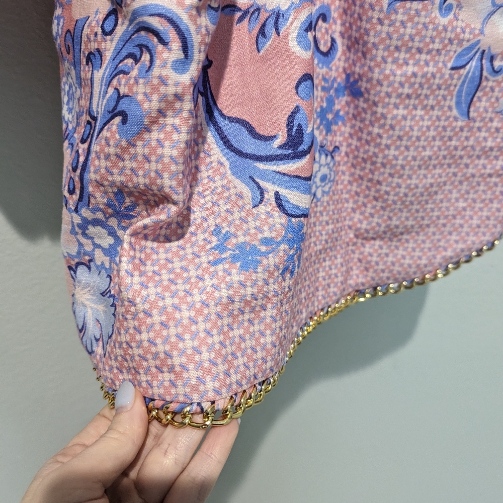 Zimmermann Linen Puff-Sleeve Postcard Minidress - Picture 4 of 12